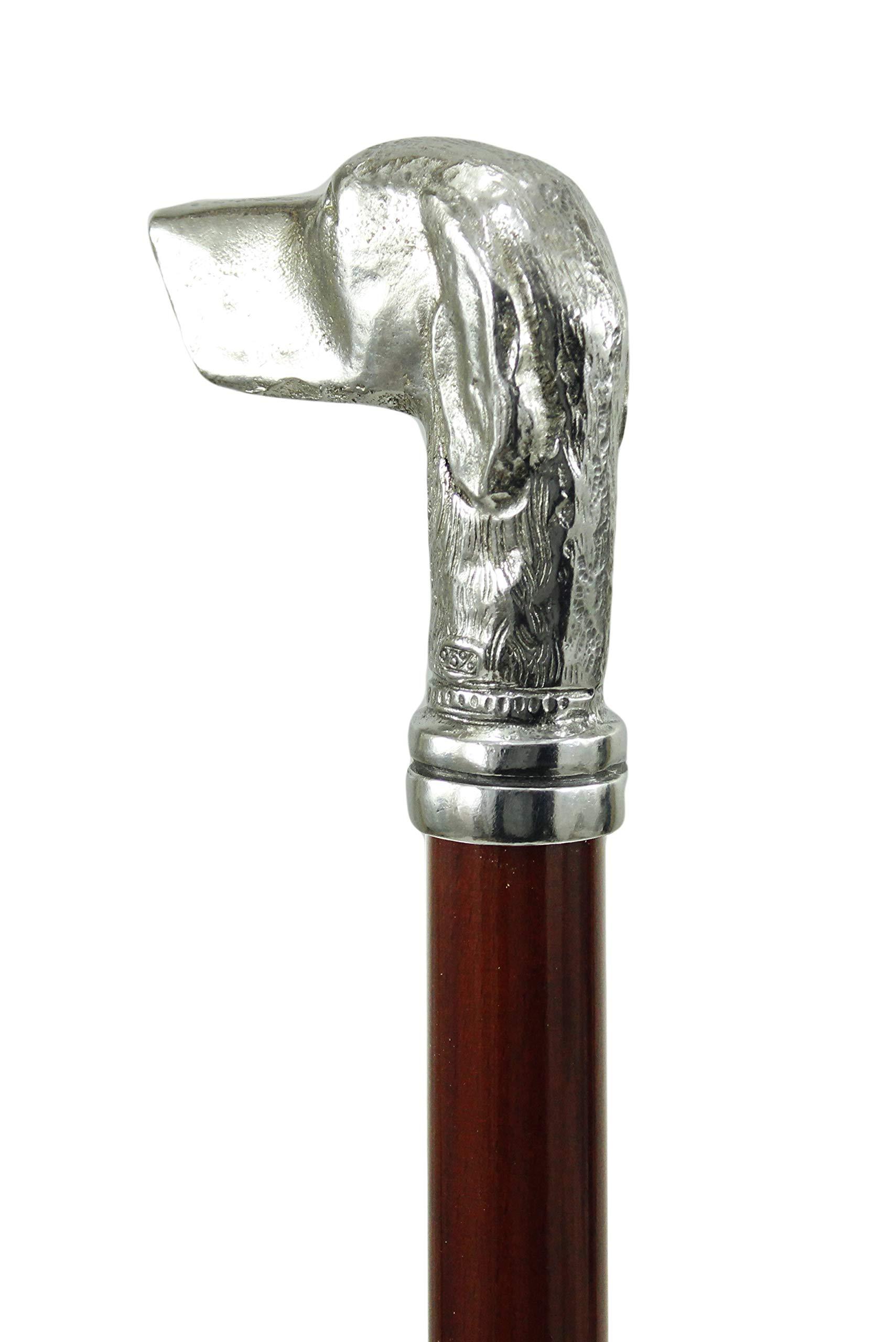 Cavagnini Cavagnini, Walking Stick, Pointer Dog, Customizable in Color, Length and tip, (Brown Beech (M))