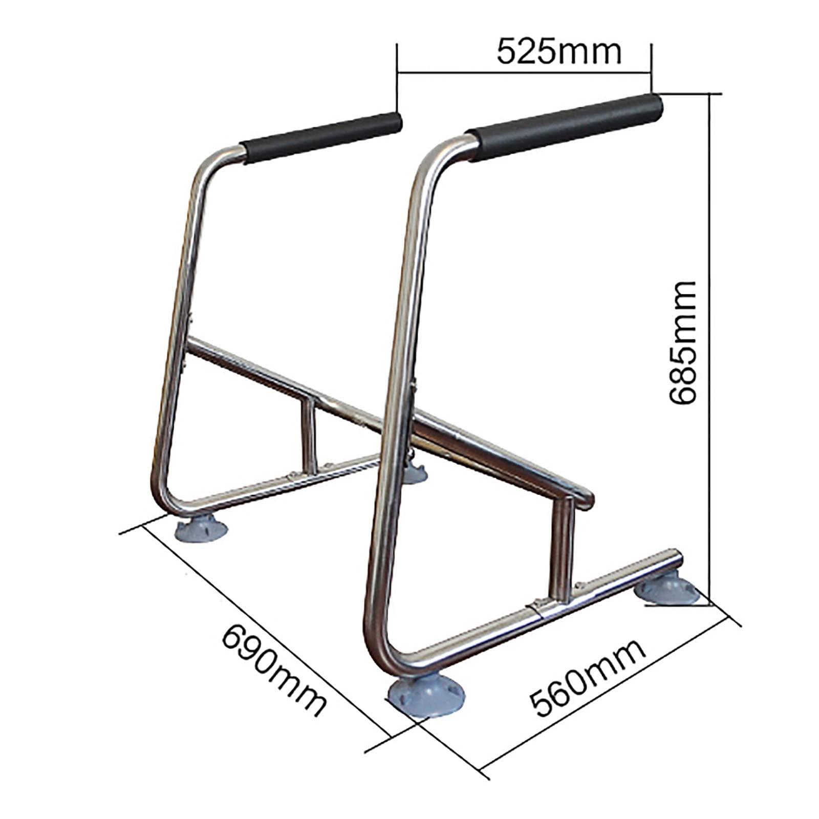 FreshCart Basics Stainless Steel Toilet Safety Frame for Elderly and Disabled Non Slip Bathroom Toilet Surround Aid