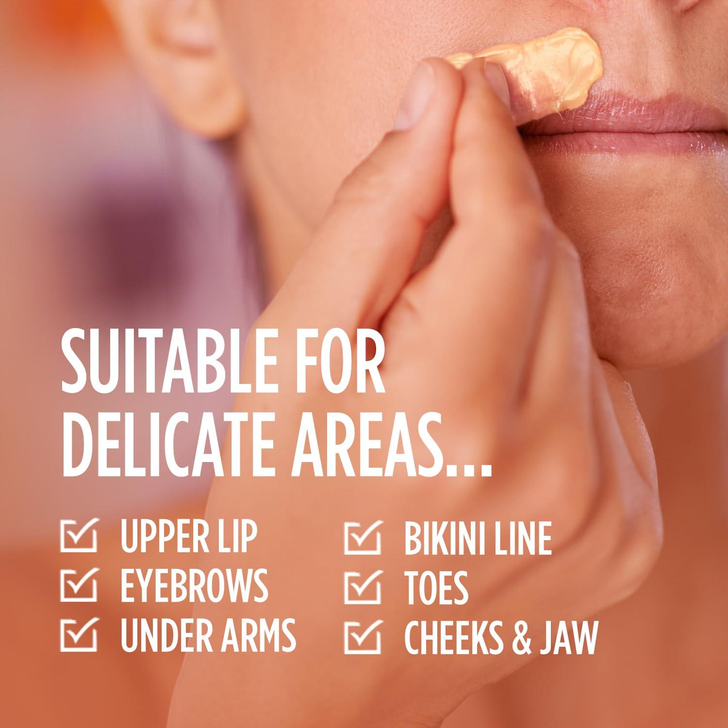 Smooth Appeal Smooth Appeal Microwave Formula Facial Hair Remover Wax - Professional Hair Remover for Smooth Skin, Simply Peel Off, Enriched with Aloe Vera, Vitamin E & Tea Tree Oil. 40g (Pack of 2)