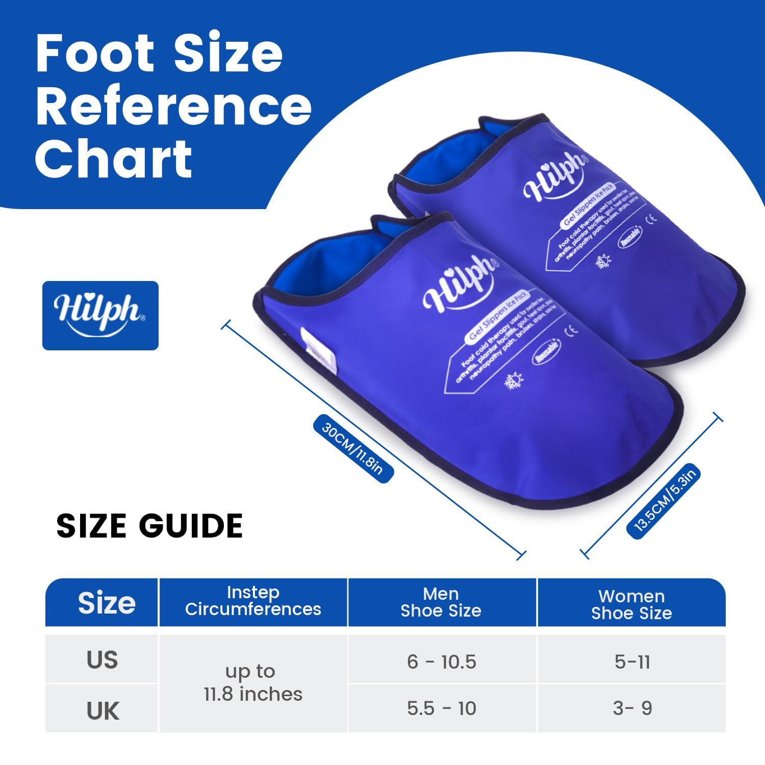 Hilph Hilph Foot Ice Pack Slippers for Plantar Fasciitis 2 Pack, Ice Pack for Feet Hot Cold Compression Therapy Gel Cooling Slippers for Foot Neuropathy, Diabetic Foot, Swollen Feet, Gout - Covering Toe