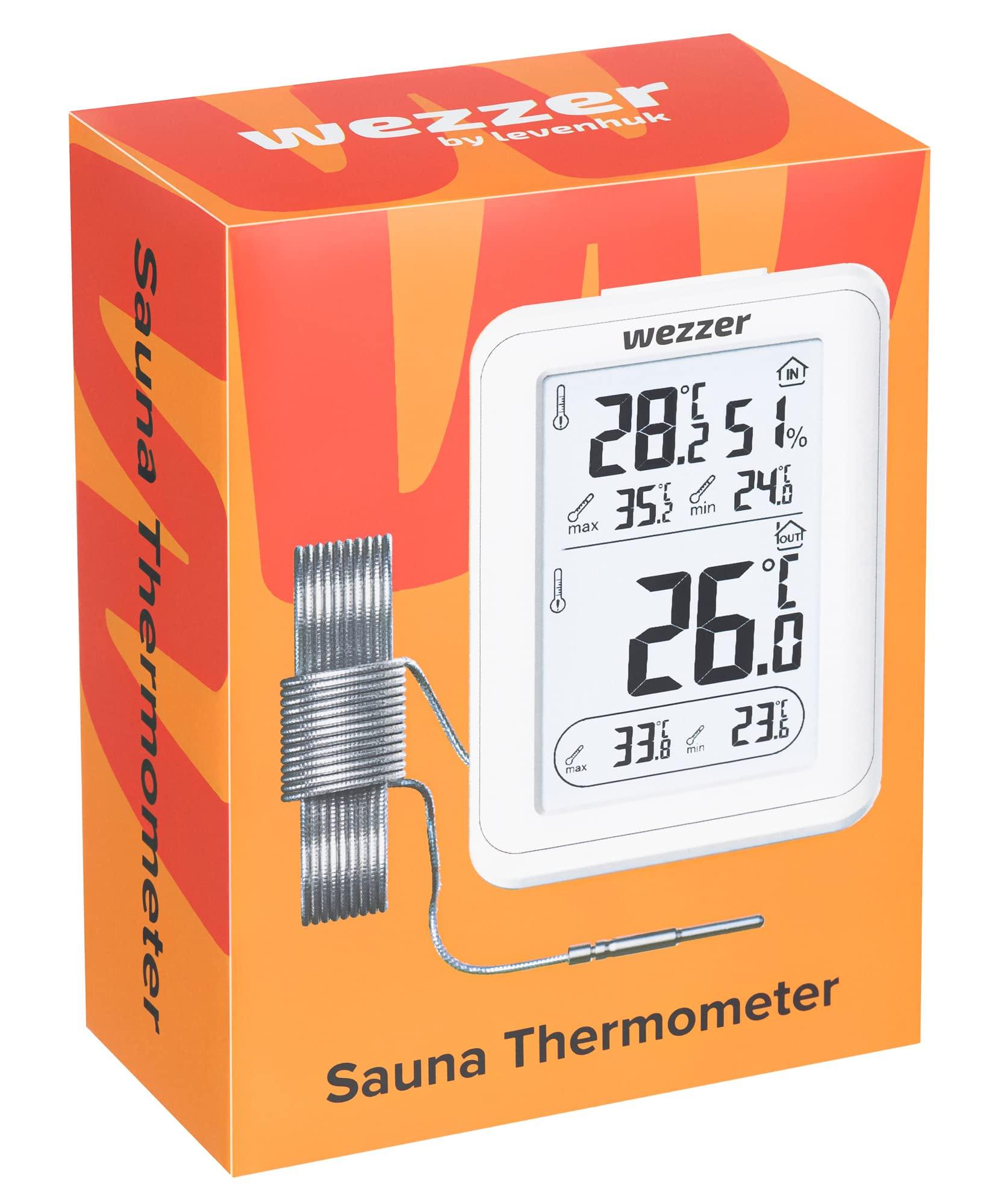 Levenhuk Levenhuk Wezzer SN10 Compact Portable Sauna Measuring Set of Digital Thermometer and Hygrometer with Wired Thermoprobe