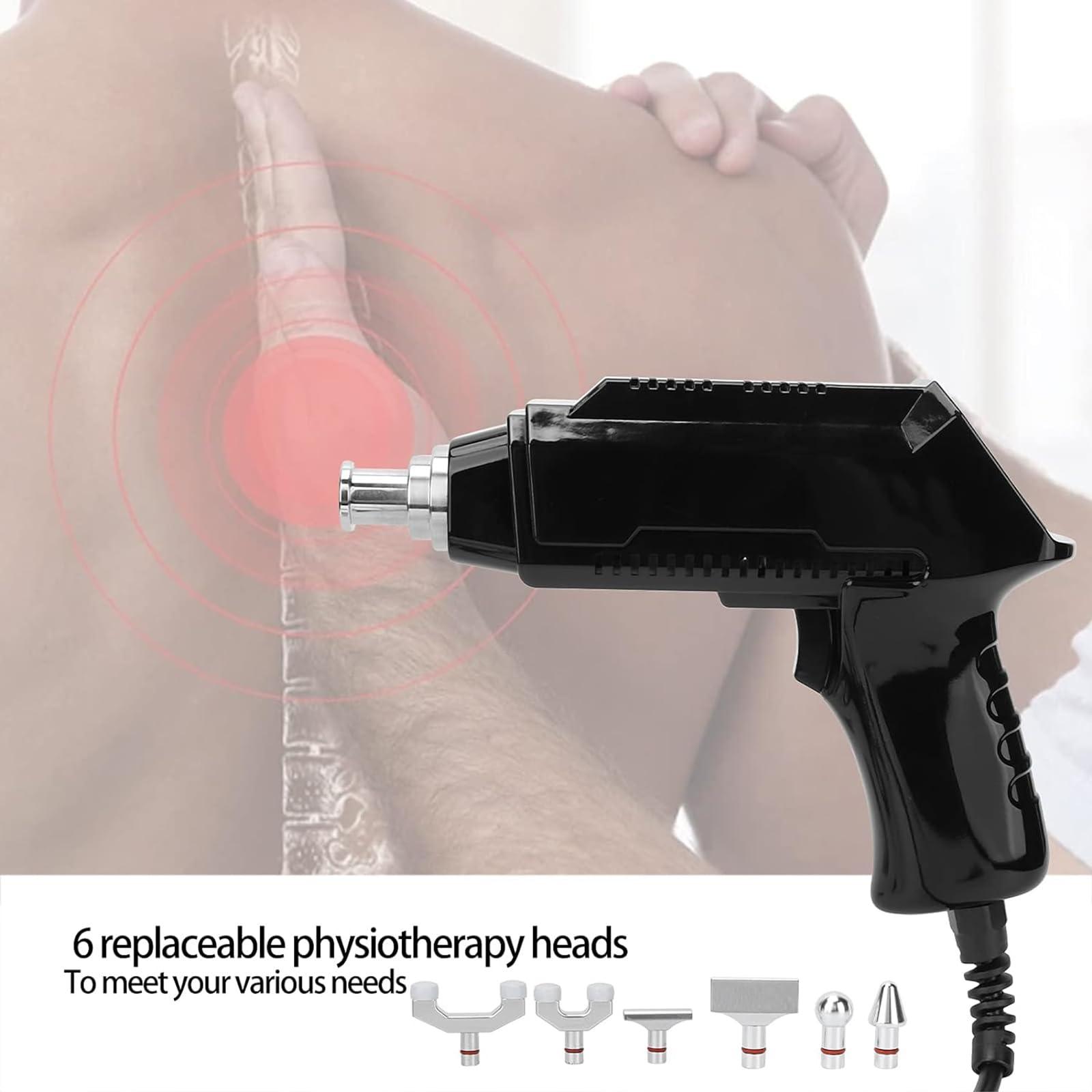 NGARY NGARY Chiropractic Adjustment Kit, Electric Chiropractic Adjusting Tool Spine Massager with 6 Interchangeable Massage Heads, 6 Levels Of Regulable Force, for Scoliosis Adjuster