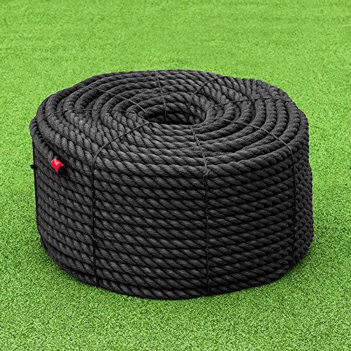 Net World Sports TITAN Poly Rope | Ultra Heavy Duty Polypropylene Outdoor Rope Increased Strength Cord | 4mm, 6mm, 8mm, 10mm, 12mm, 14mm, 16mm, 18mm, 20mm, 25mm Premium Grade (14mm Blue 50m Coil)