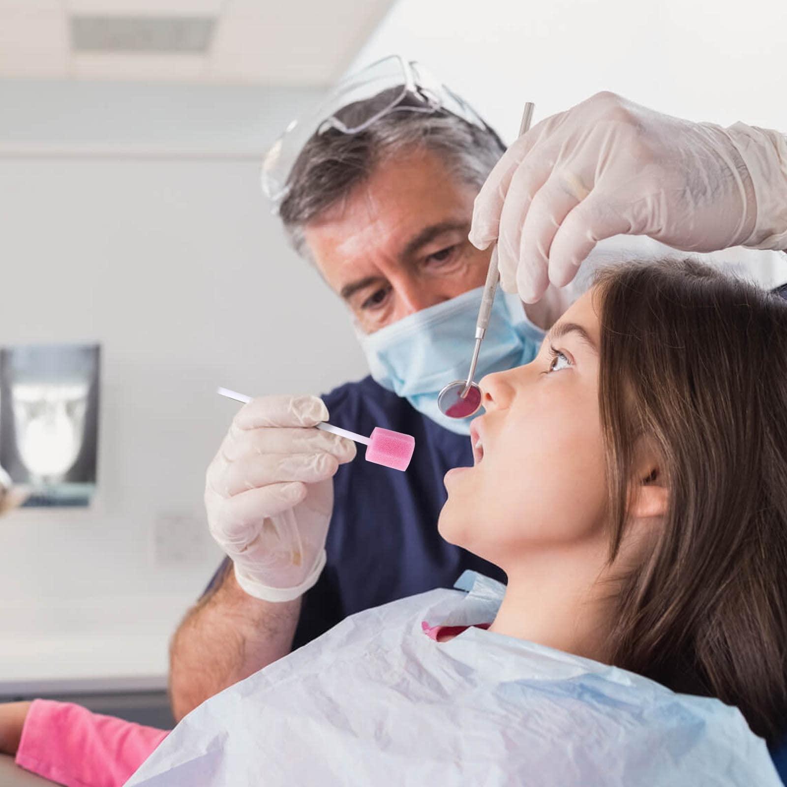 AWAVM AWAVM Oral Swabs Pack of 50 Sponge Swabs Mouth Cleaning Sponge Swab Dental Stick for Teeth Cleaning, Foam Swab Sticks for Oral Care, Medical Tools Sponge for Oral Hygiene Procedures