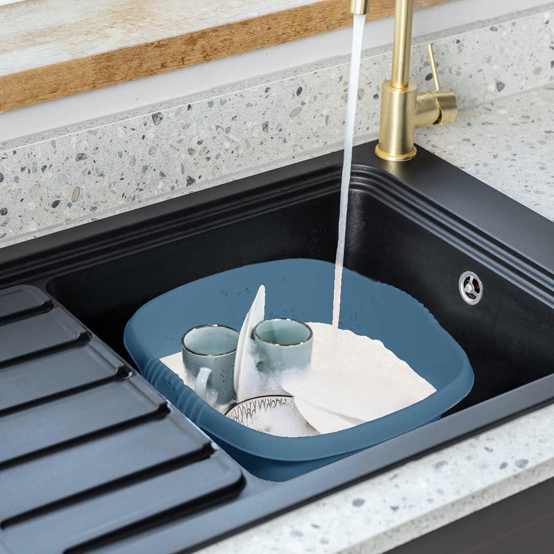 FotoStation 32cm Square Washing Up Bowl With Integral handles Perfect for Kitchen Sink, Basin Use 9L Litre 32cm x 32cm x 15cm Easy to Use Bowl High Grade Plastic (12)