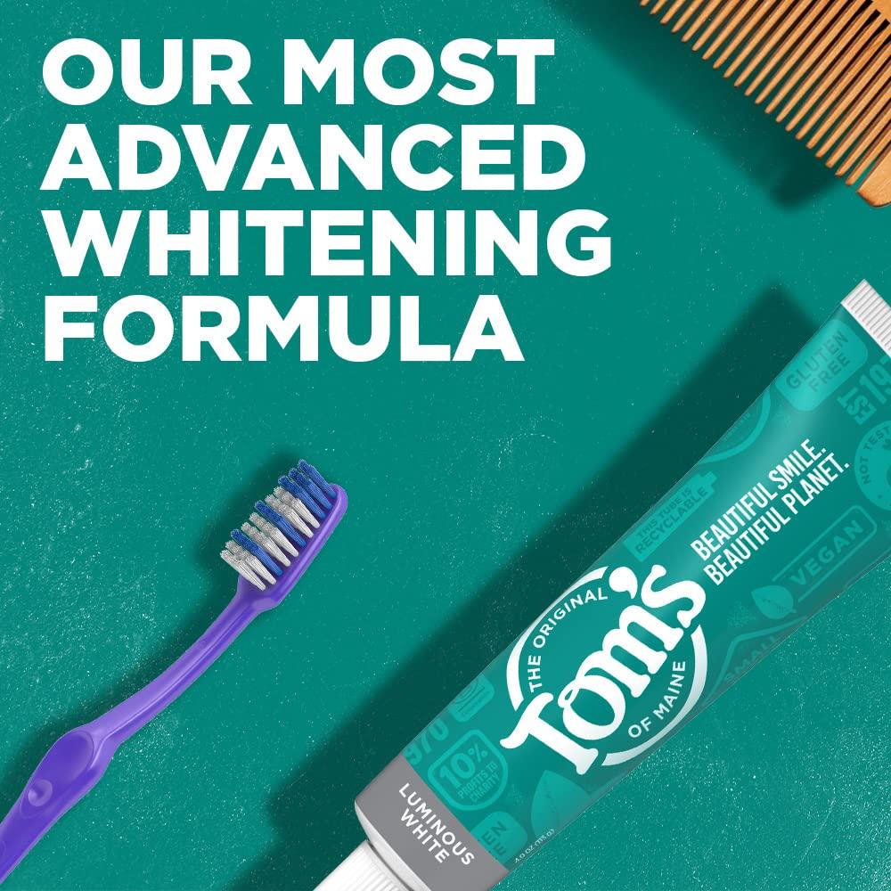 Tom\'s of Maine Tom\'s of Maine - Natural Luminous White Toothpaste with Fluoride Clean Mint - 4 oz.