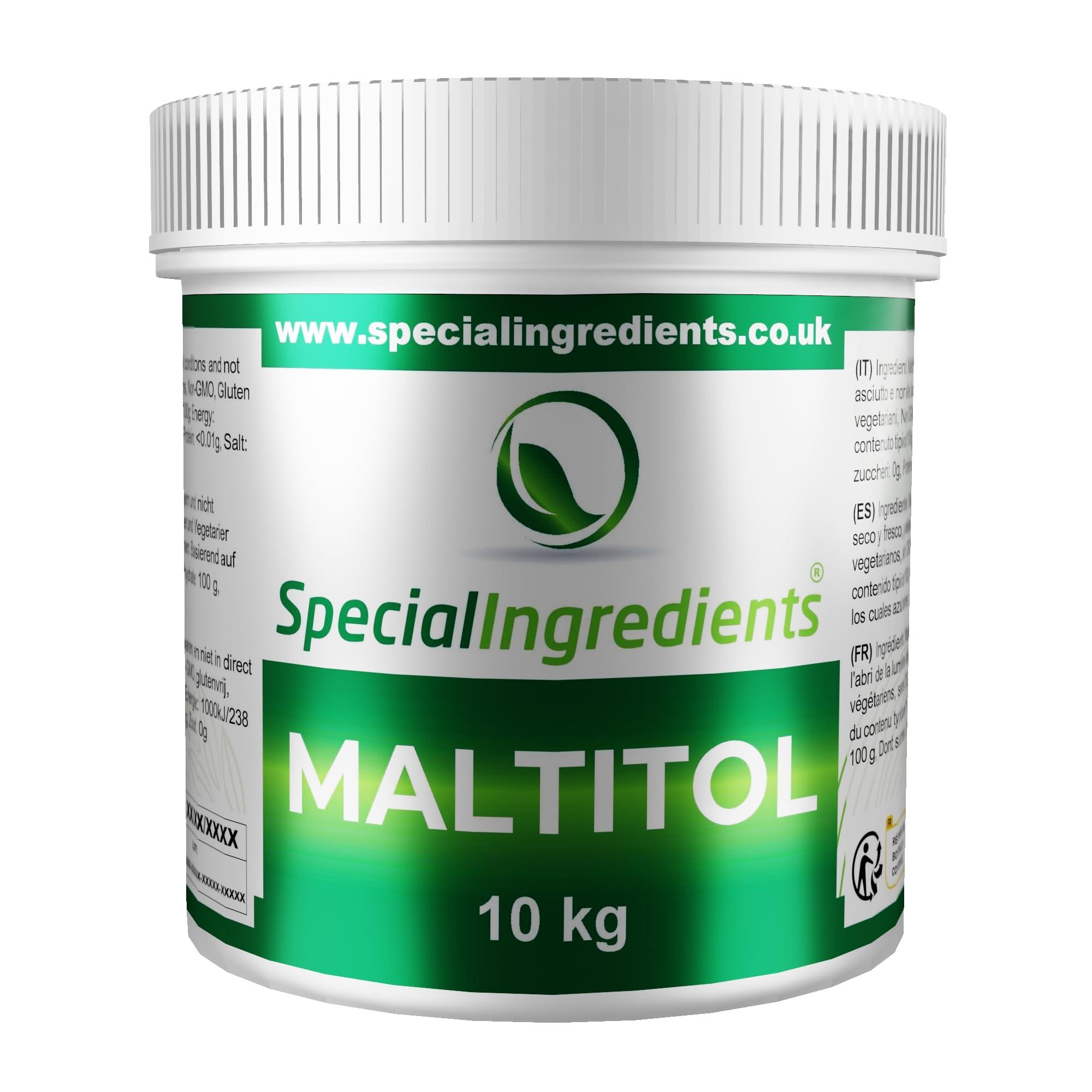 SPECIAL INGREDIENTS Maltitol Powder 10kg Premium Quality, Vegan, Non-GMO, Gluten Free, Non-irradiated  Recyclable Container