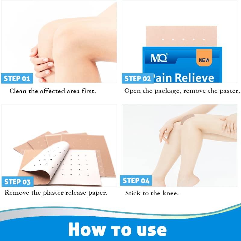 MQUPIN 60PCS Pain Relief Patches, Heat Patches for Back, Neck, Shoulder & Knee Pain, Fast-Acting Herbal Arthritis Relief, Warming Joint & Lumbar Support