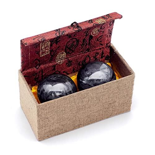 TaktZeit TaktZeit Chinese Exercise Balls Baoding Balls (Gray-Stone, 2.2Inches)