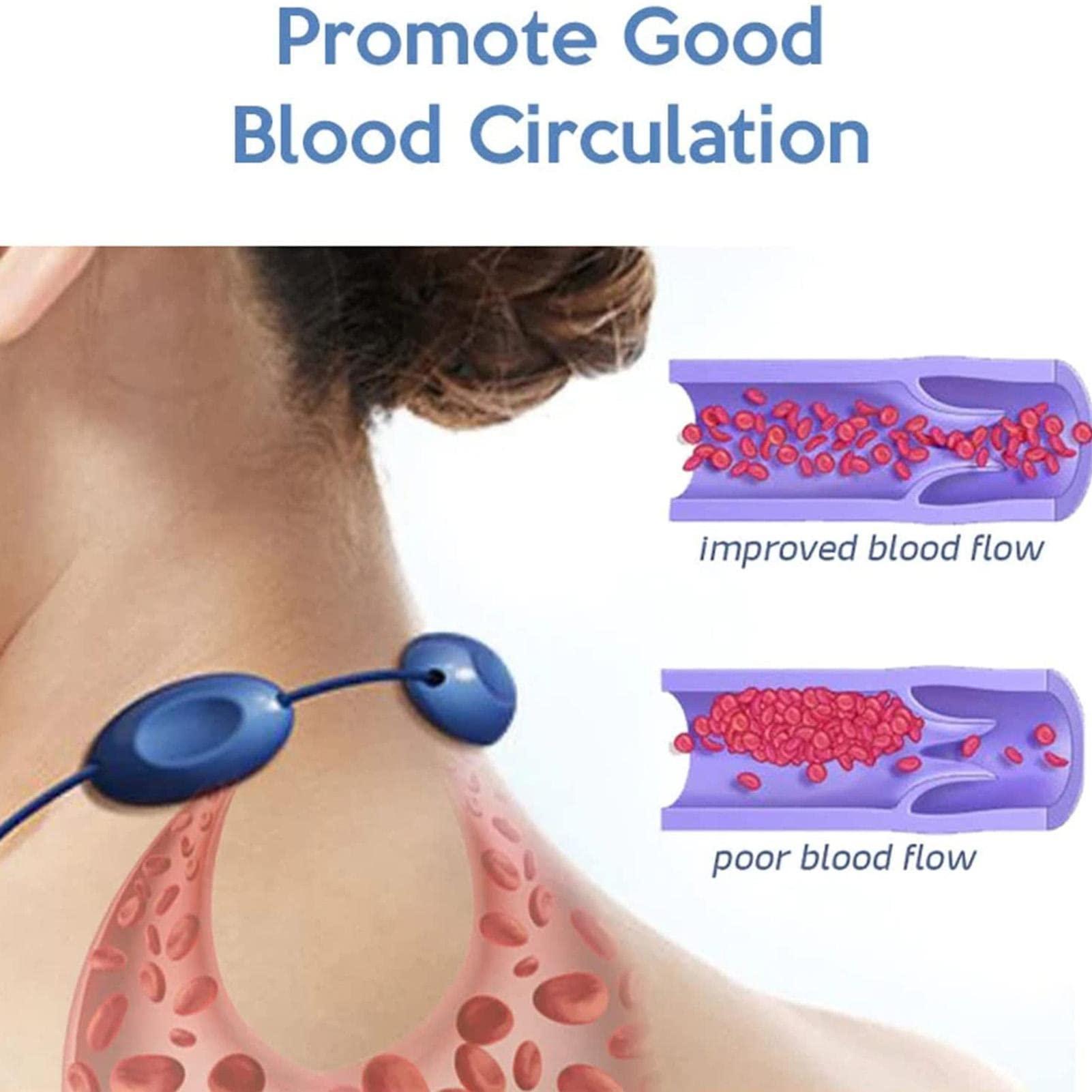 Generic EMS Lymphatic Relief Neck Massage, Electric Pulse Neck Massager Device, Intelligent Lymphatic Neck Massager with Heat, for Stress Relief and Relax, Home, Travel, Car