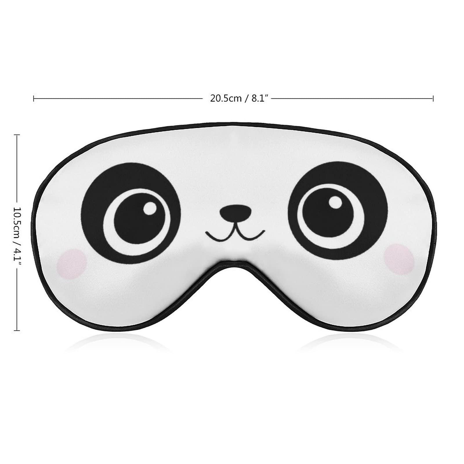 Lawenp Panda Face Sleep Mask Big Eyes Blindfold for Sleeping Elastic Blackout Eye Mask Cover for Full Night's Sleep Travel and Nap