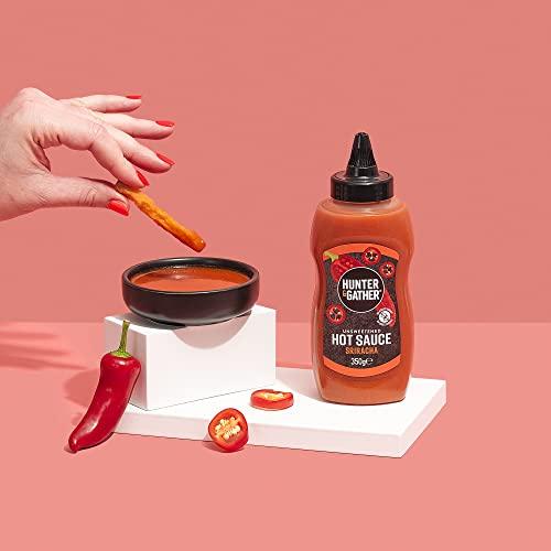 Hunter & Gather Hunter & Gather Unsweetened Hot Sauce | 2 x 350g Hot Sriracha Sauce Keto, Paleo, Low Carb & Vegan Friendly | Free from Added Sugar & Sweeteners
