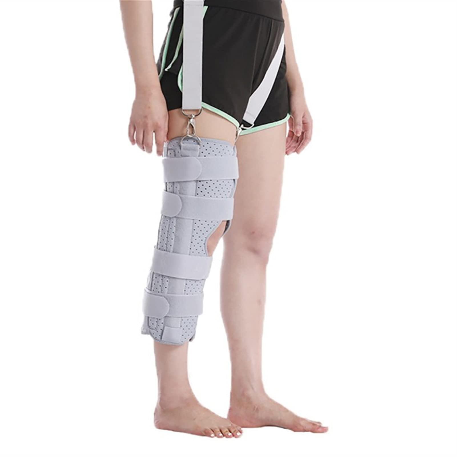 PWABAF Leg Immobilizer Knee Brace Support Knee Fixed Splint Leg Fracture Splint Knee & Leg Brace Posture Corrector Fractures (Color : Large)