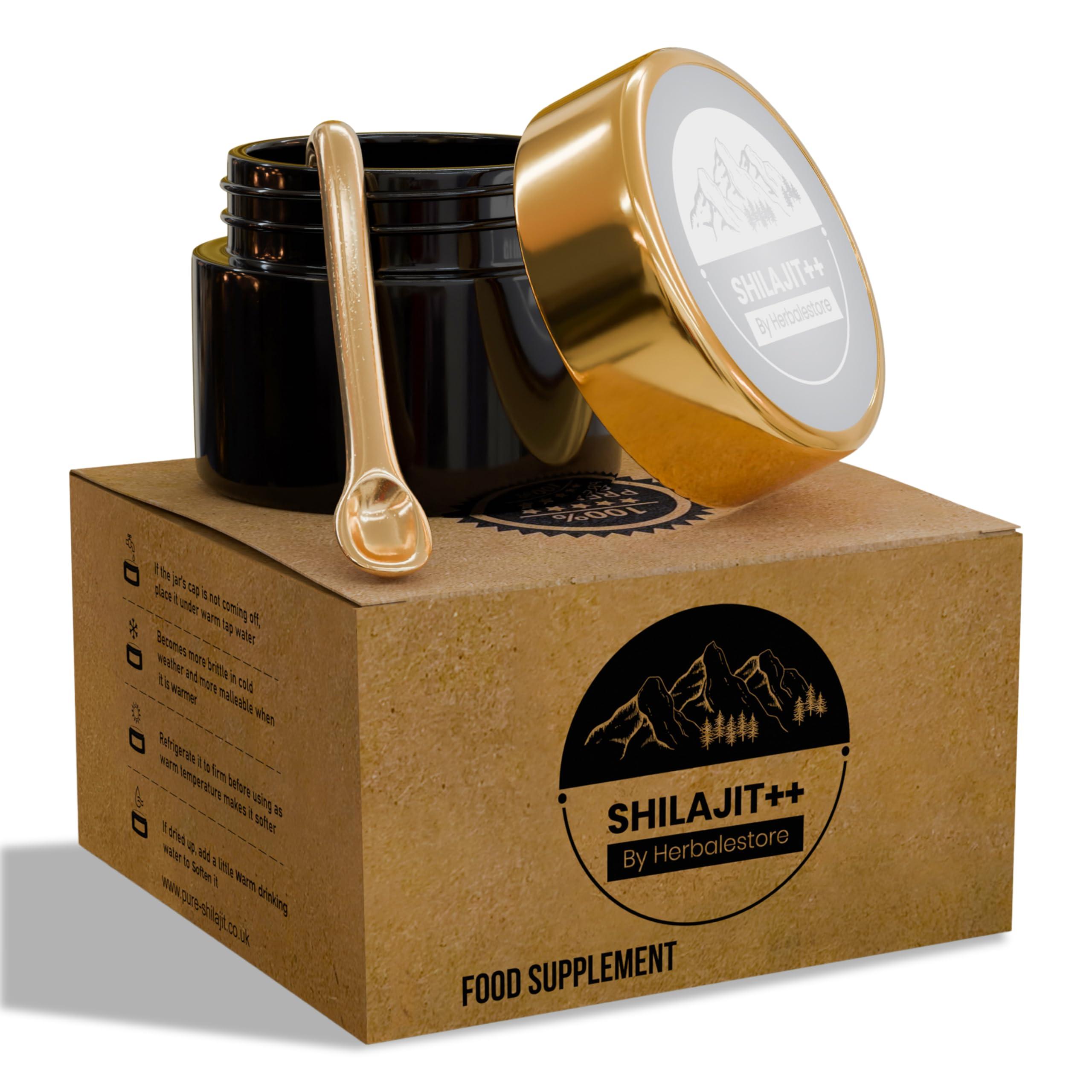 Shilajit++ Shilajit++ Pure Himalayan Shilajit, HACCP Certified 30g Gold Grade 100% Shilajit Resin with Fulvic Acid & 85+ Trace Minerals Complex for Energy & Over All Well=Beign(30 Gram)