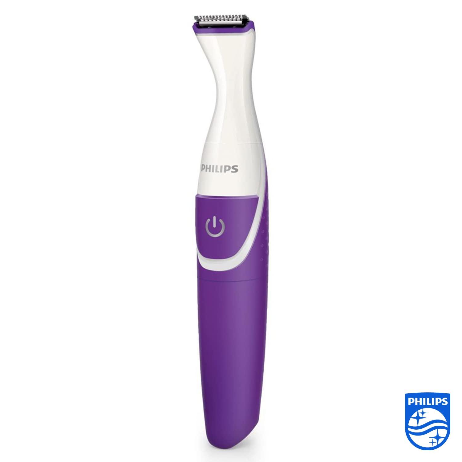 PHILIPS Philips BikiniGenie BRT383/15 - Handy Bikini Trimmer for Trimming, Shaving and Styling The Bikini Zone with Comb attachments and Shaving Heads - for Effortless Hair Removal