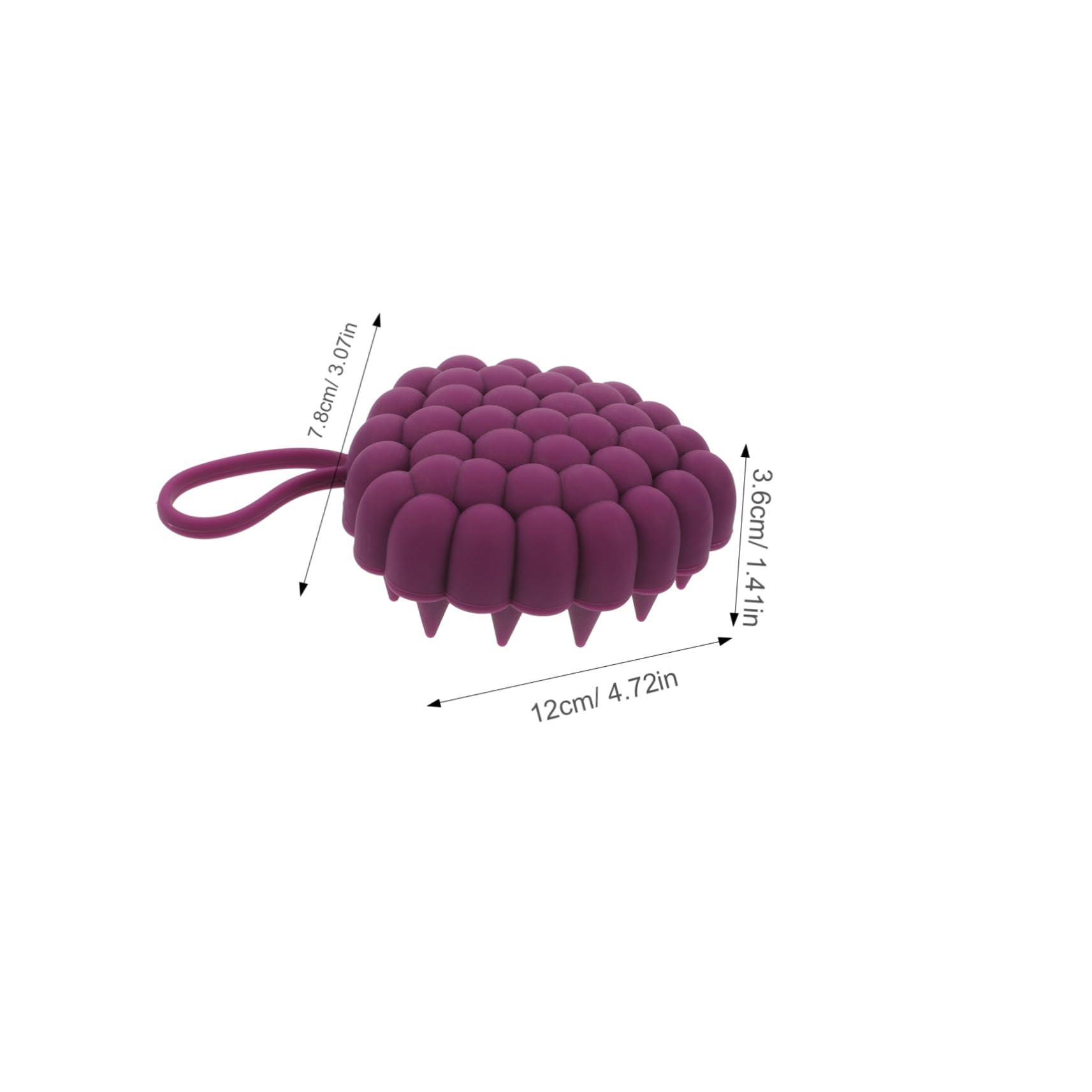 FRCOLOR FRCOLOR 5pcs Shampoo Artifact Massager Cleaning Brush Scalp Massage Brush Shower Hair Brush Scalp Brush Scalp Shampoo Brush Scalp Scrubber Hair Care Silica Gel Shower Head Purple Variety