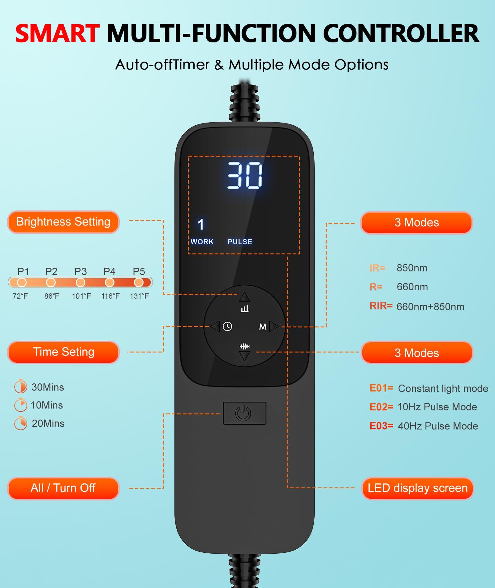 Astarexin Astarexin Red Light Therapy Pad for Body, 180W LED Red & Infrared Light Device Mat with 660nm & 850nm Wavelengths for Waist Back Shoulder Muscle Pain Relief