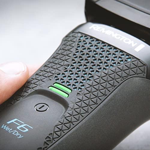 Remington Remington F6 Aqua Men\'s Electric Shaver (Cordless, Wet & Dry, 100% Waterproof, Foil Shaver, Pop-up Detail Trimmer, USB Charging, 60-Minute Usage, 90-Minute Charge with 5-Min Quick Charge) F6000