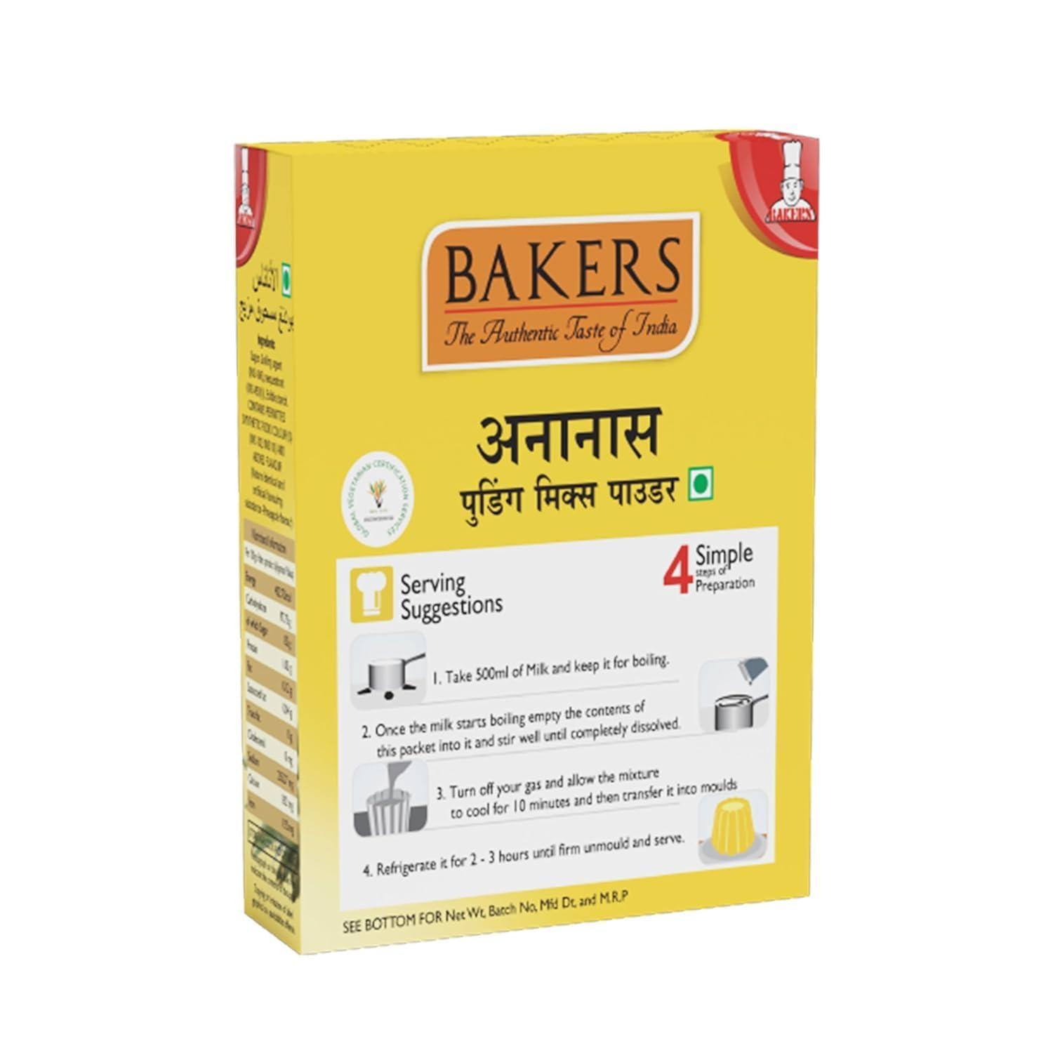 Generic Bakers Pudding Powder, Instant Dessert Mix (80g (Pack Of 3), Pineapple)