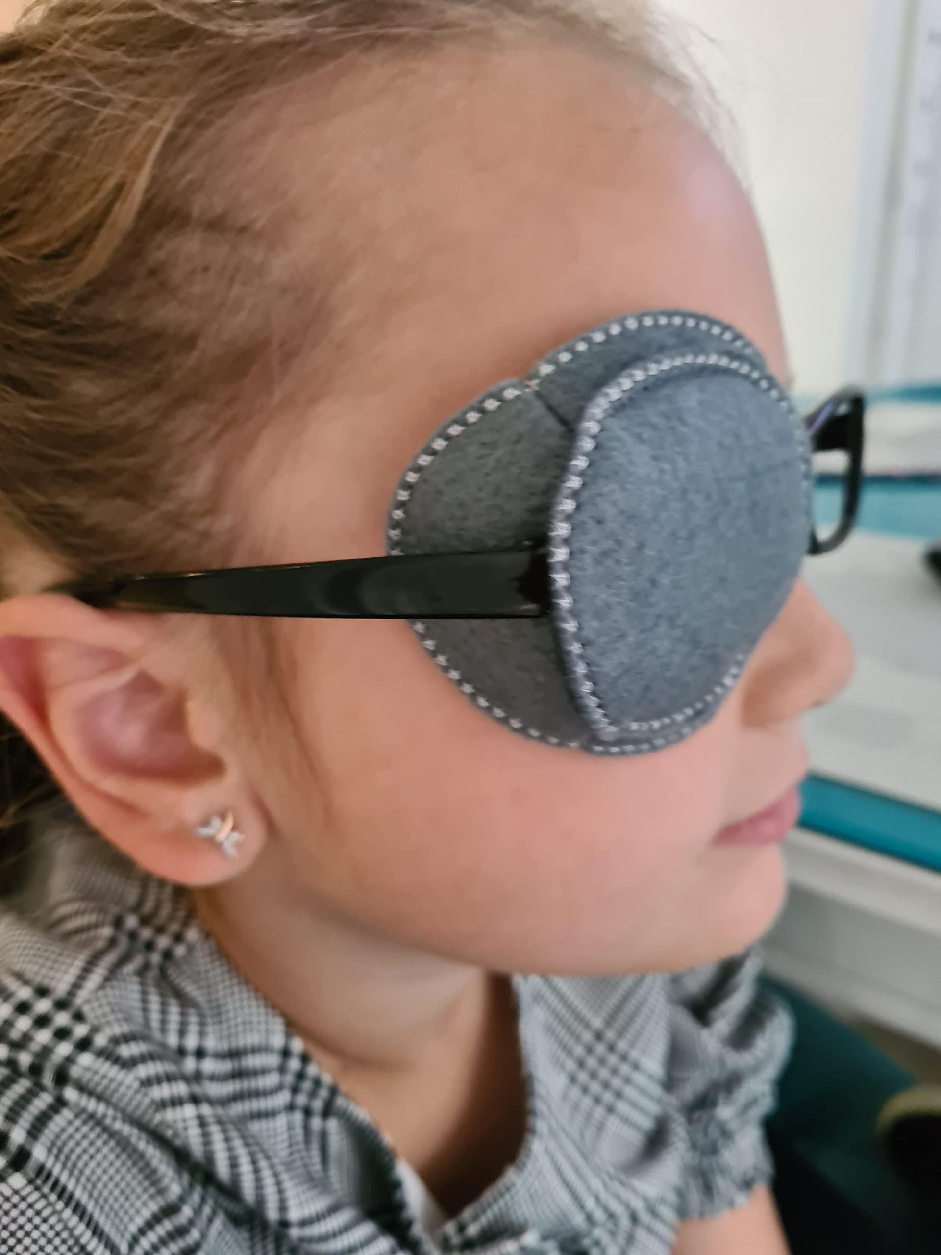 iPatching Kids and Adults Reusable Embroidered Orthoptic Eye Patch For Amblyopia Lazy Eye Occlusion Therapy Treatment PawMarsh Dog (Left Eye Cover)