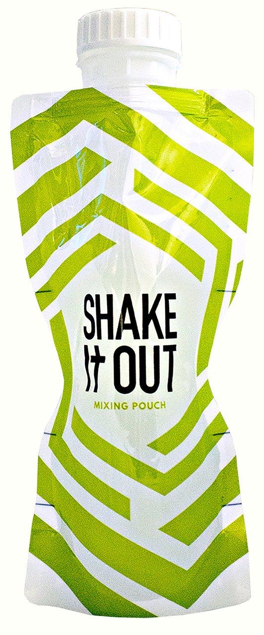 Shake It Out Shake It Out Collapsible Shaker Bottle for Protein Shakes, Supplements - 12 Ounce Reusable, Recyclable, Travel Bottle (Lime / White, Single)