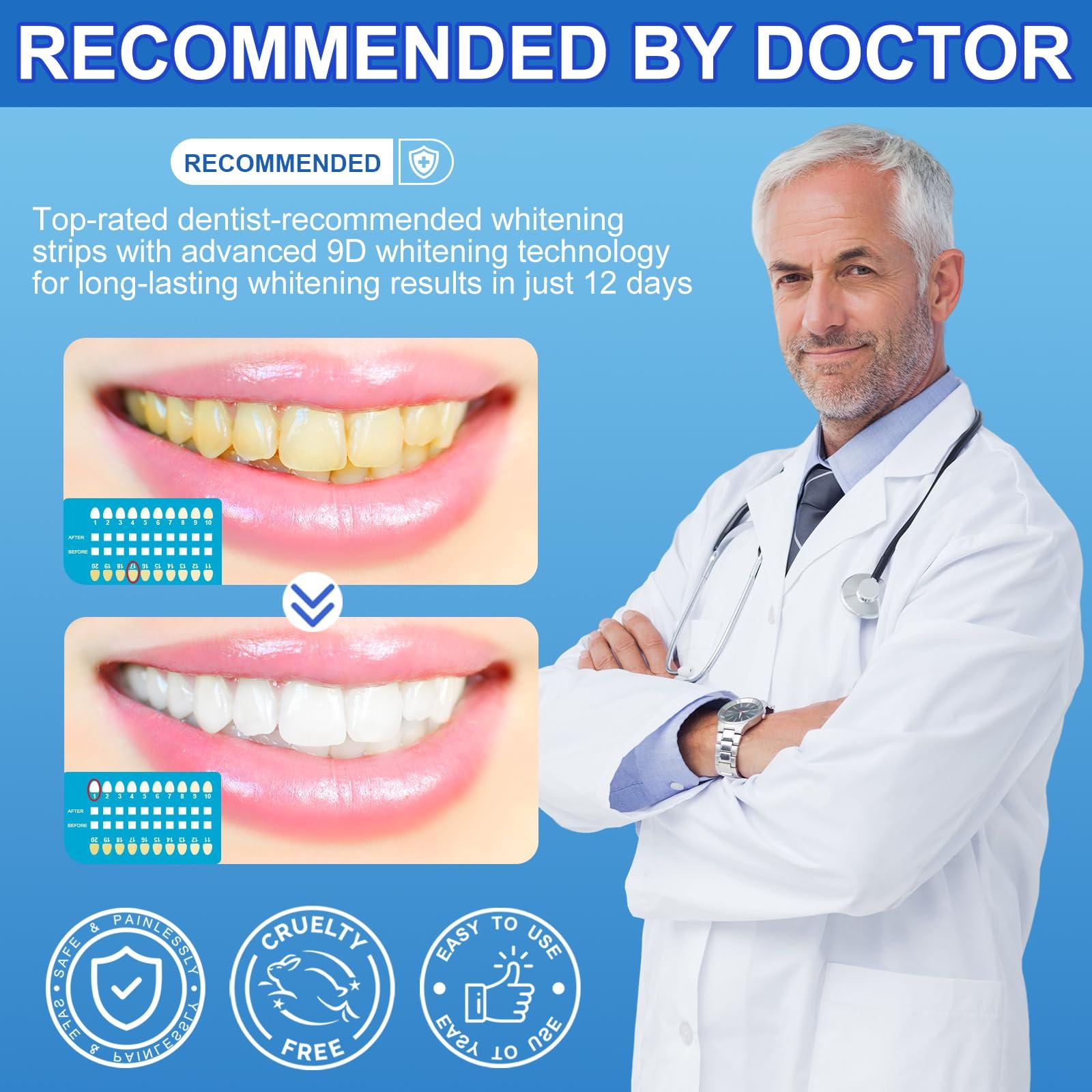 BODY JUICE OIL Teeth Whitening Strips, Whitening Strips for Teeth Whitening 28 Strips - 14 Treatments, Enamel Safe Non-Sensitive