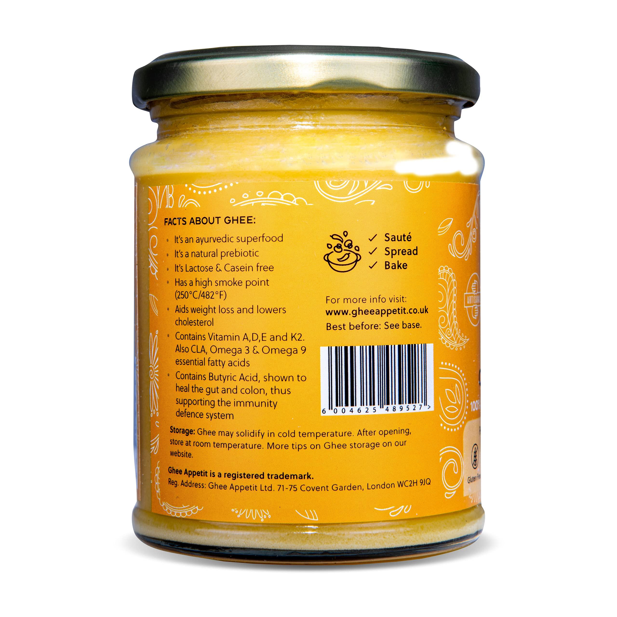 Ghee appetit Ghee Apptit Organic Ghee 300ml I Certified Organic I Free Range Grass Fed Ghee I Ghee Butter I Vegetarian I Ayurveda Ghee Recipe I Pure Clarified Butter I Artisan Ghee(Pack of 2)