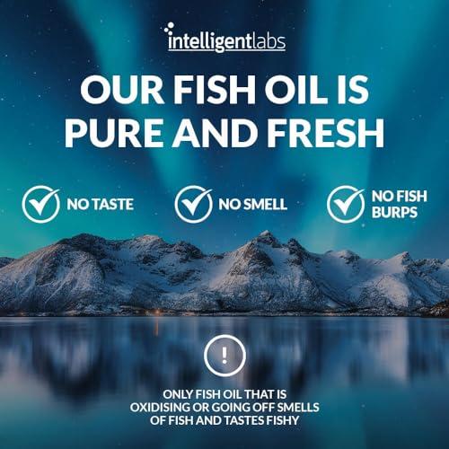 Intelligent Labs Intelligent Labs Triglyceride Omega-3 | 2,250 mg Fish Oil (1,224 mg EPA + 816 mg DHA + 210 mg Other Omega-3) | 120 Softgels | High-Potency Fish Oil Supplement