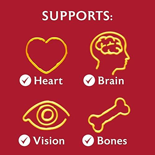 Seven Seas Seven Seas Cod Liver Oil Tablets with Omega-3, Fish Oil, One A Day, 4 Months Supply (120 Capsules), EPA & DHA, with High Strength Vitamin D & A (Pack of 2)