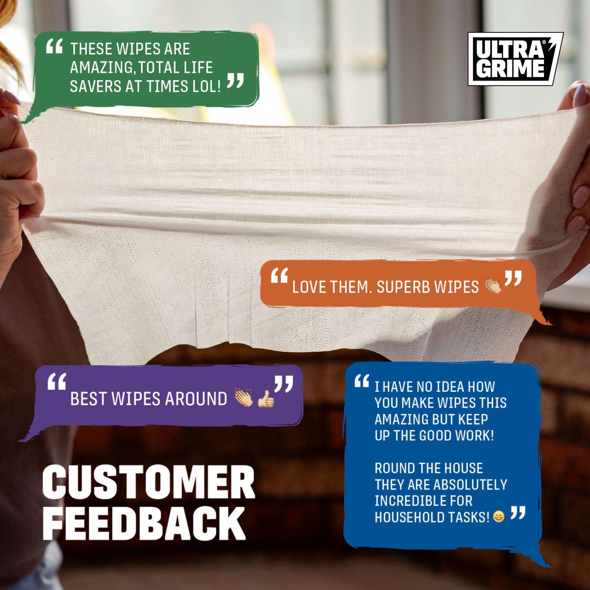 UltraGrime UltraGrime XXL Wipes - Heavy Duty 80 Thick Multi Purpose Wipes for DIY & Paint Removal