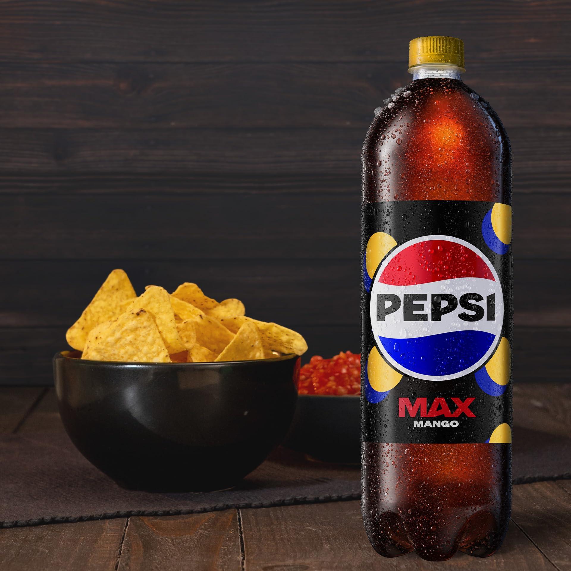 Pepsi Pepsi Max Mango No Sugar Cola Bottle 2L (Pack of 8)