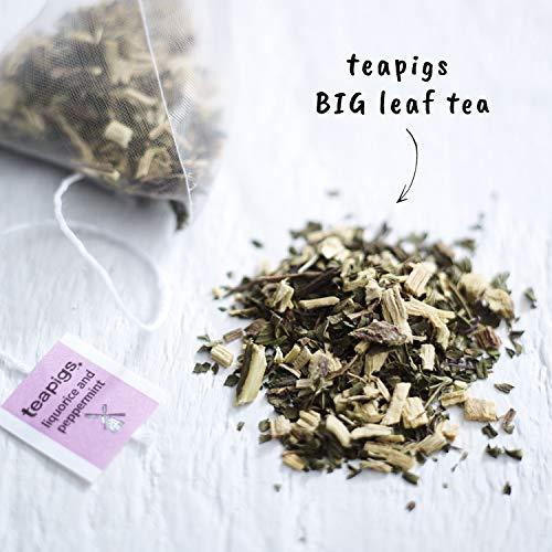 Tea Pigs Teapigs Liquorice and Peppermint Tea Made With Whole Flowers (1 Pack of 50 Tea Bags) & Peppermint Herbal Tea Bags Made With Whole Leaves (1 Pack of 50 Teabags)
