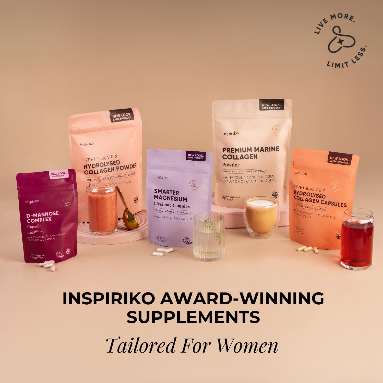 Inspiriko 15g Soluble Fibre Supplement - 50% NHS Daily Prebiotic Fibre Powder with Inulin, Acacia Gum, 2 Billion CFU in Probiotics Powder. 6-in-1 Tasteless Prebiotics for Gut Health, 240 Grams