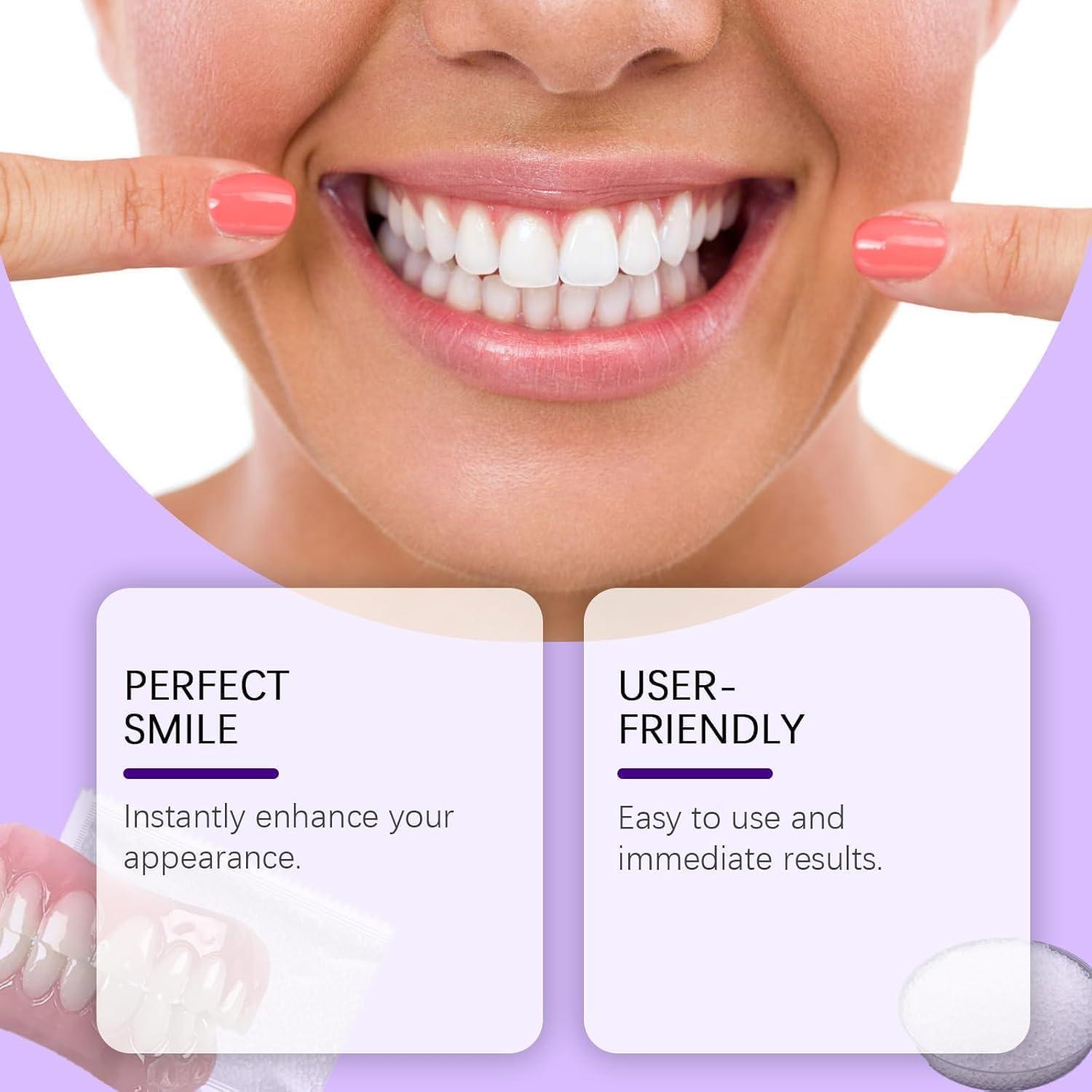 Qklovni Silicone Reline Denture Set, Silicone Denture Set, Silicone Denture Kit, Soft Silicone Denture Reline Kit, Silicone Reline for Perfect fit Dentures (1pcs)