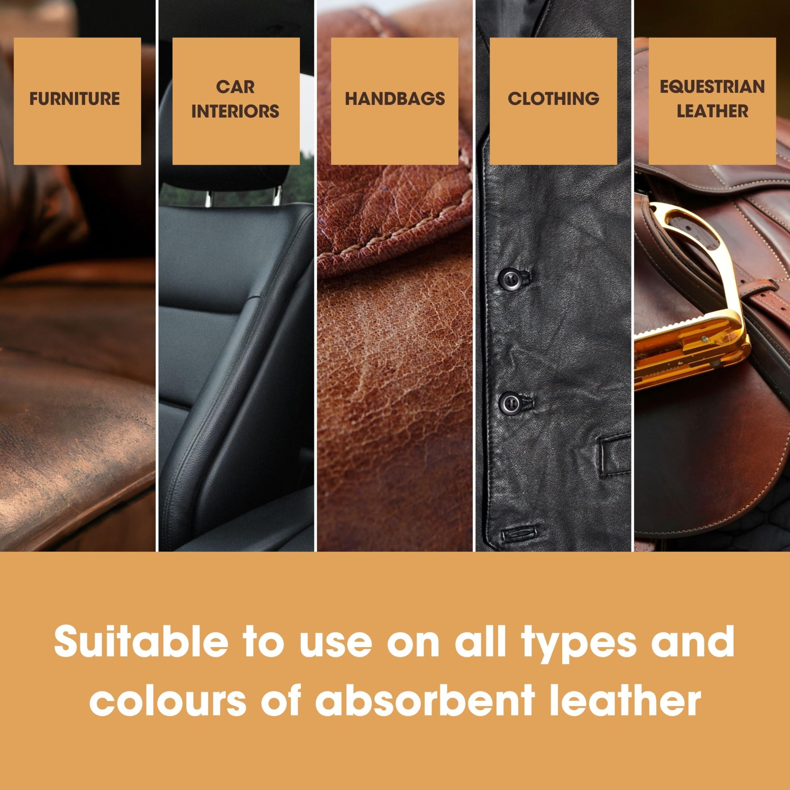 Furniture Clinic Furniture Clinic Leather Recolouring Balm - Leather Colour Restorer for Sofas, Leather Colour Repair for Faded & Scratched Leather Upholstery, Car Seats, Shoes and Clothing - 16 Colours (Ivory)