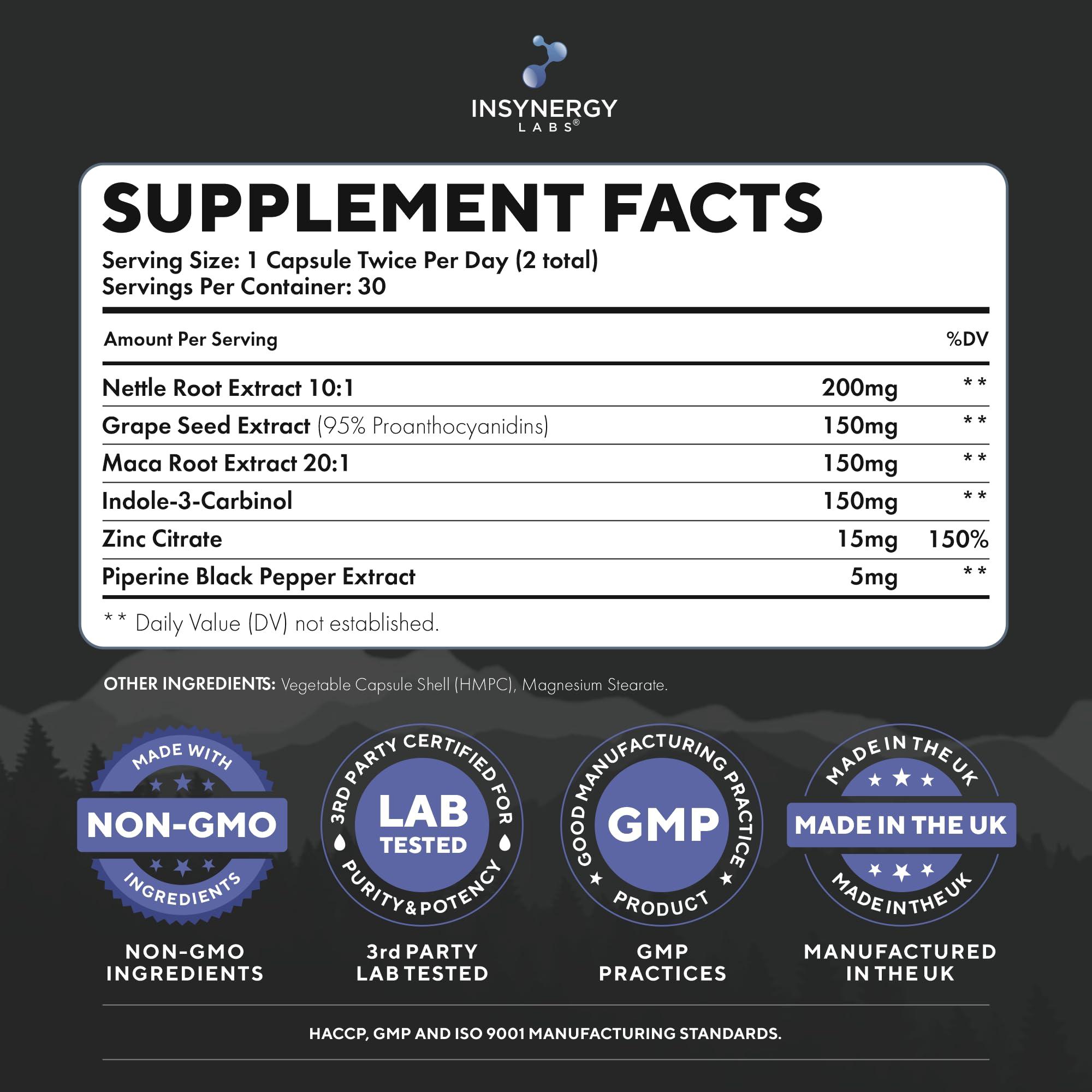 Insynergy Labs Estro Guard Estrogen Blocker for Men (Highest Dosage) Anti Estrogen Tablets PCT Supplements | Muscle Building Supplements, Aromatase Inhibitor, Indole 3 Carbinol Stinging Nettle 60 Vegan Capsules