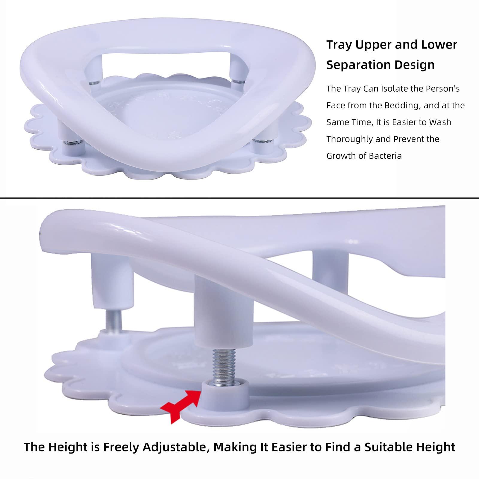FreshCart Basics Vitrectomy Recovery Pillow - Reversible Face Down Pillow for Eye Surgery, Macular Hole and Retinal Detachment Patients - Height Adjustable Stand & Chest Pads Included