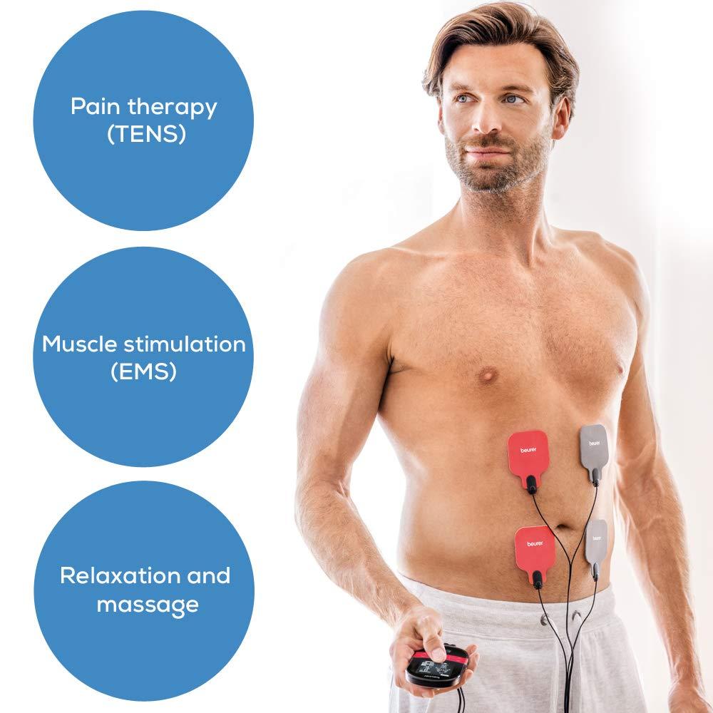 Beurer Beurer EM59 Electrode Replacement Set, Suitable for the Beurer EM59 Digital TENS/EMS Device with Heat, Pack of 8 45x45 mm Gel Pads