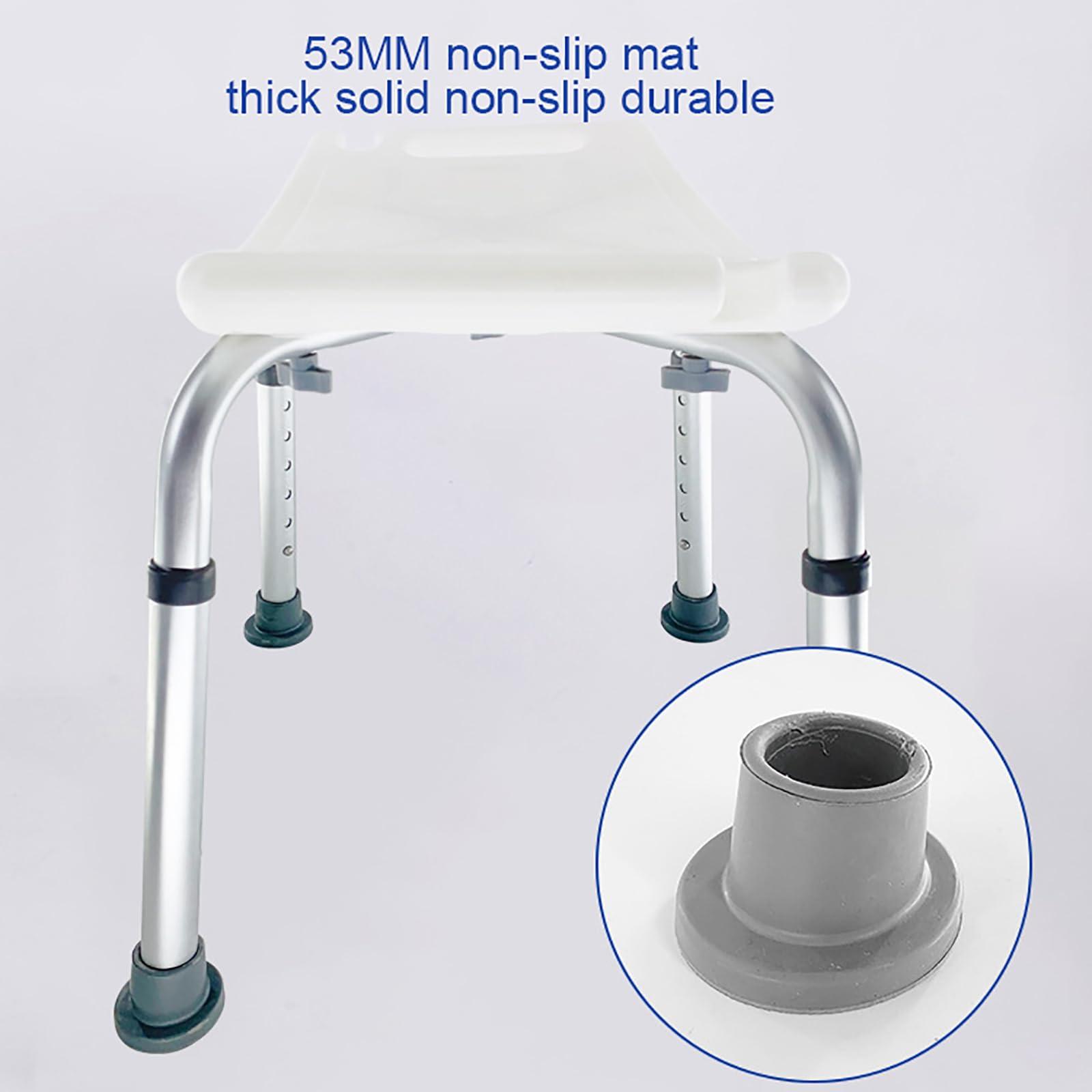 FreshCart Basics Elderly Bath Stool, Adjustable Height Shower Stool for Inside Shower for Seniors, Disabled, Handicap, Tool Free Assembly