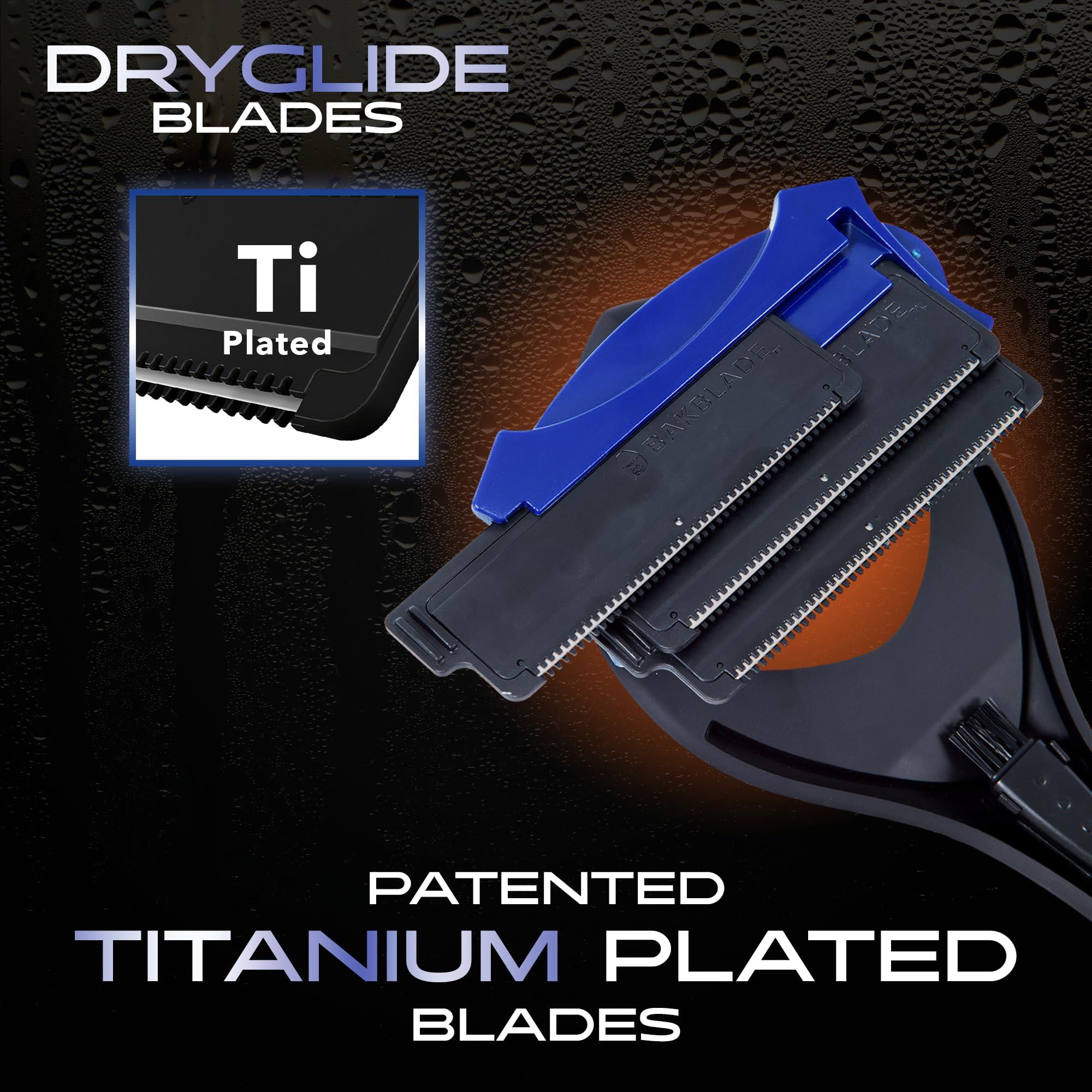 baKblade BakBlade 3.0 Stealth - Back Shaver for Men, Extra Long 23" Ergonomic Handle for a Close, Pain-Free Shave | The Ultimate Back Hair Remover for Men, +3 Extra Back Blade Refills