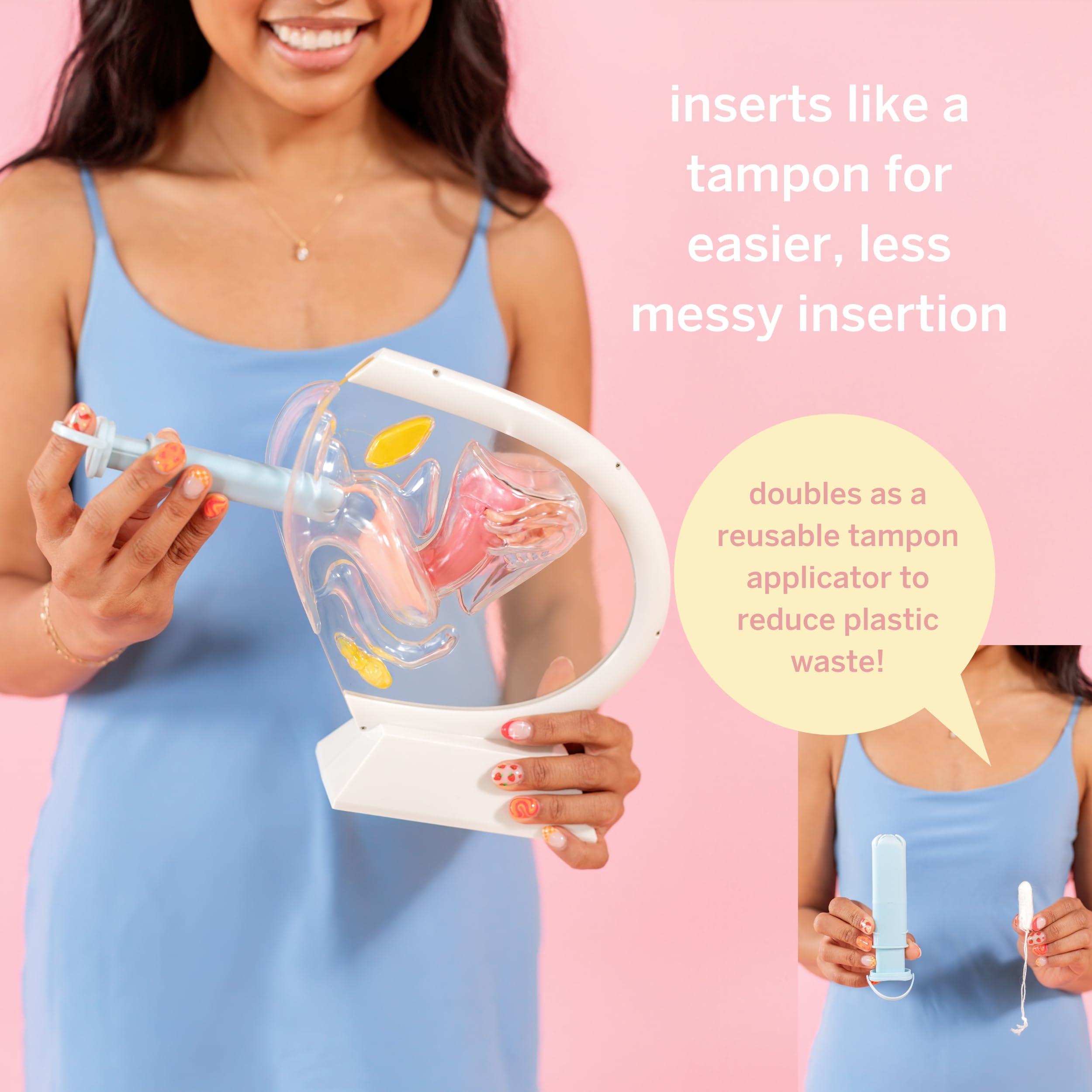 Pixie Cup Pixie Menstrual Disc Applicator - Inserts Like A Tampon - Every Woman Can Now Use Period Discs - Perfect for Long Nails - Self Sterilizer TPE Properties - Travel Case - NOT for Menstrual Cups