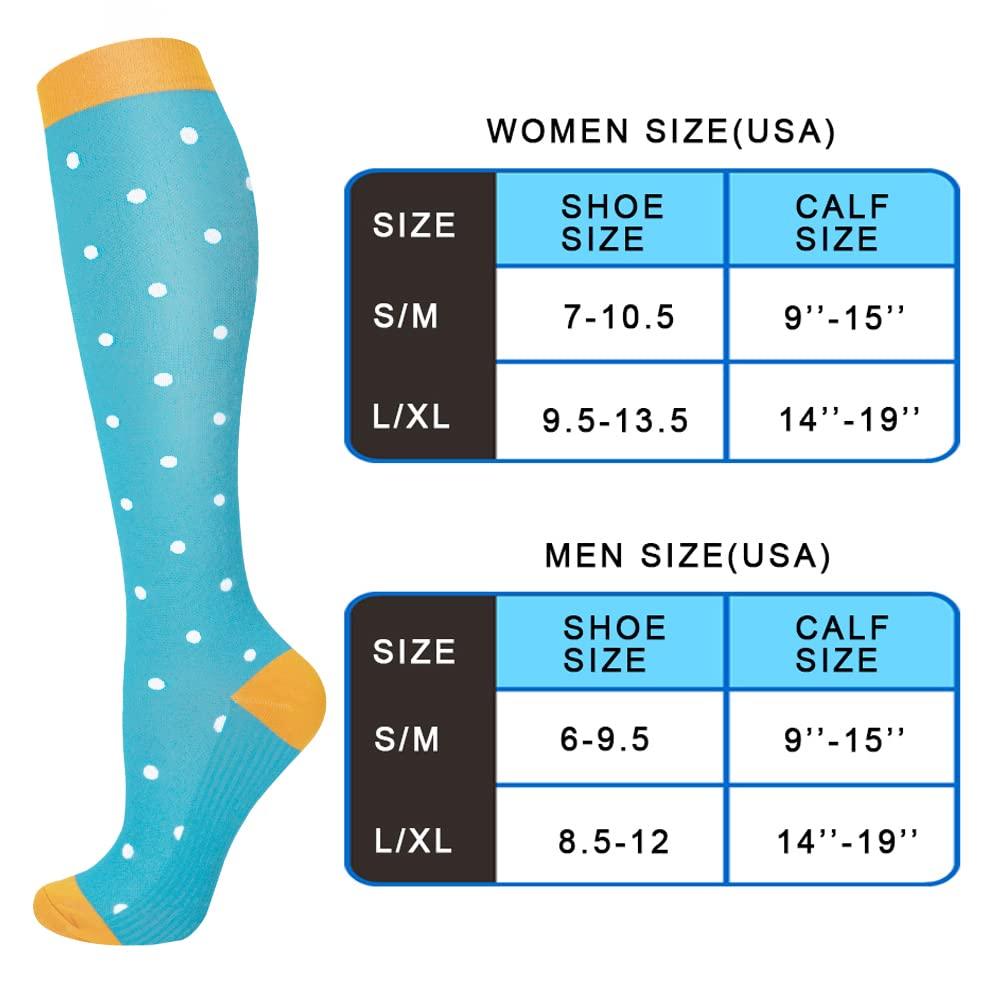 Aoliks Compression Socks for Women & Men Circulation (4 Pairs)- Best Support for Nurses, Running, Hiking, Medical, Pregnancy - - L-X-L