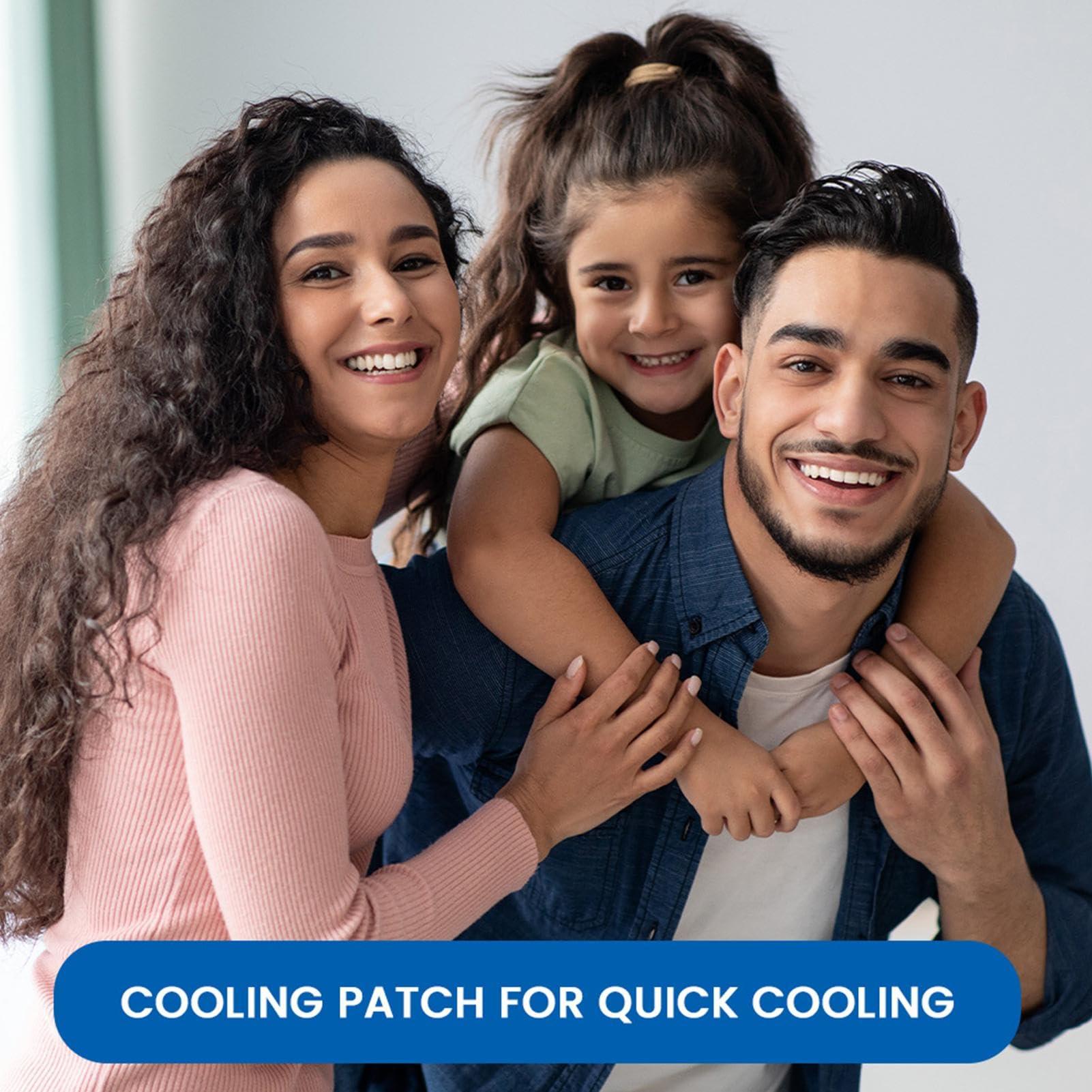 FreshCart Basics Cooling Patches for Hot Weather | Rapid Heat Absorption, 5 Sheets Fever Cooling Patch,Headache Health Care, Forehead Pads for Home School Travel