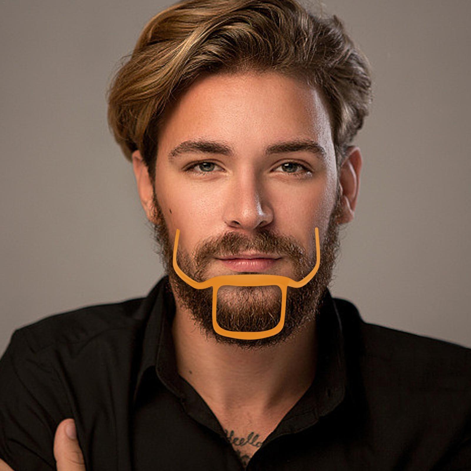 Generic Beard Trimmer Guide - Men\'s Beard Outline Stencil Shaper Trimmer - Multi-Beard Fit Beard Styling Tool for Goatee, French Beard, and Full Beard