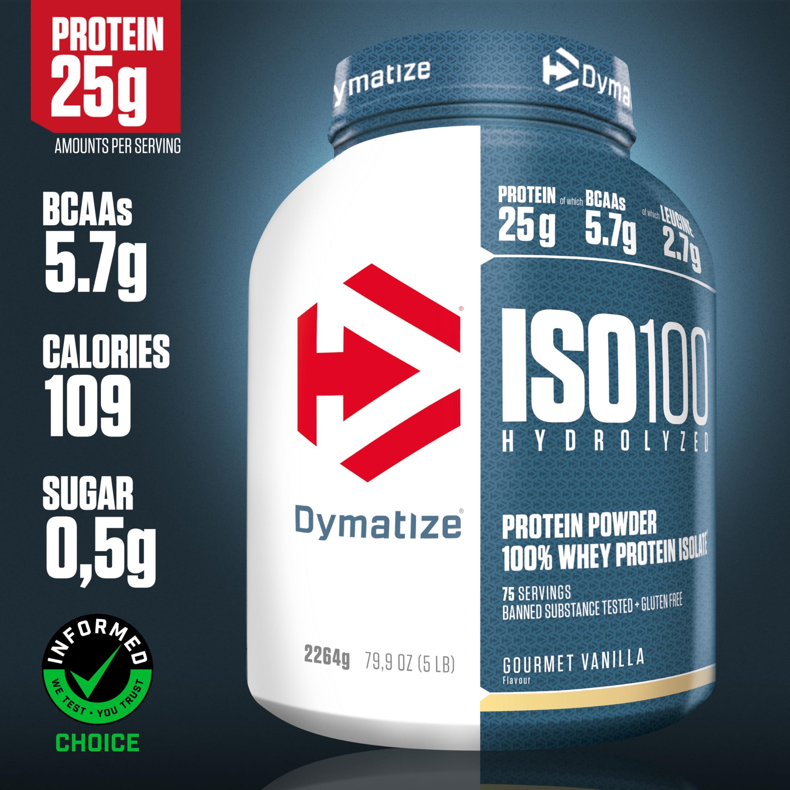 Dymatize Dymatize ISO 100 Hydrolyzed Gourmet Vanilla 2264g - Whey Protein Hydrolysat + Isolat Powder