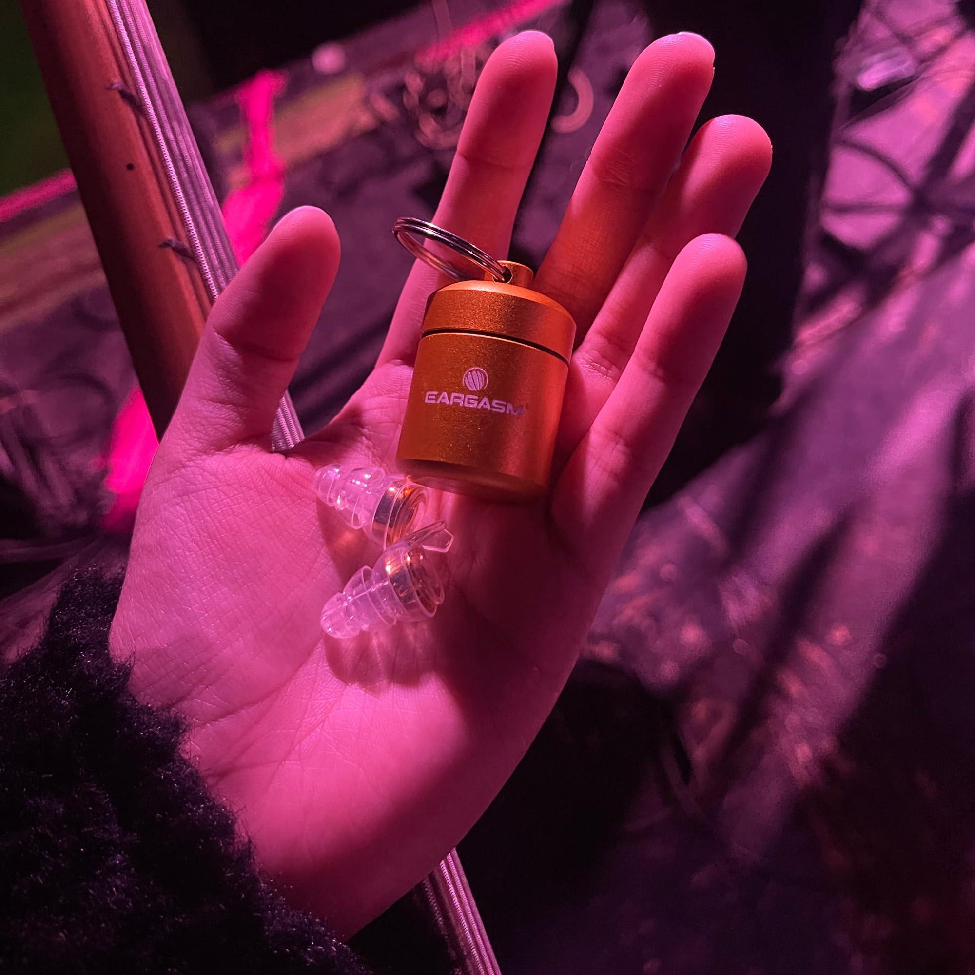 Eargasm Eargasm High Fidelity Earplugs with Gold Filters - Reusable Noise Reduction Hearing Protection Ear-Plugs with Carrying Case for Bartenders, Concerts, Festivals, Raves, Musicians, Live Music, Sports