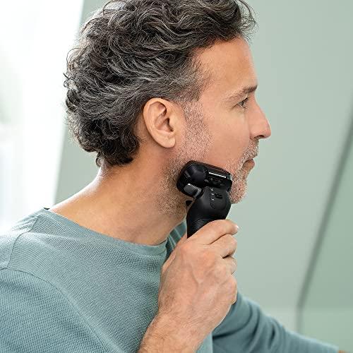 Panasonic Panasonic Series 900+ Premium Wet/Dry Razor ES-LS9A, 6-Way Shaving Head with Linear Motor, Includes Cleaning and Charging Station, Black, Matte Black