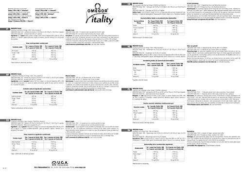 OMEGOR OMEGOR Vitality 1000-90 Capsules - Omega-3 with 800mg EPA/DHA per Capsule | The Only Omega-3 IFOS 5-Star Certified Since 2006 | 90% Omega-3 in rTG Form | High Dosage EPA and DHA