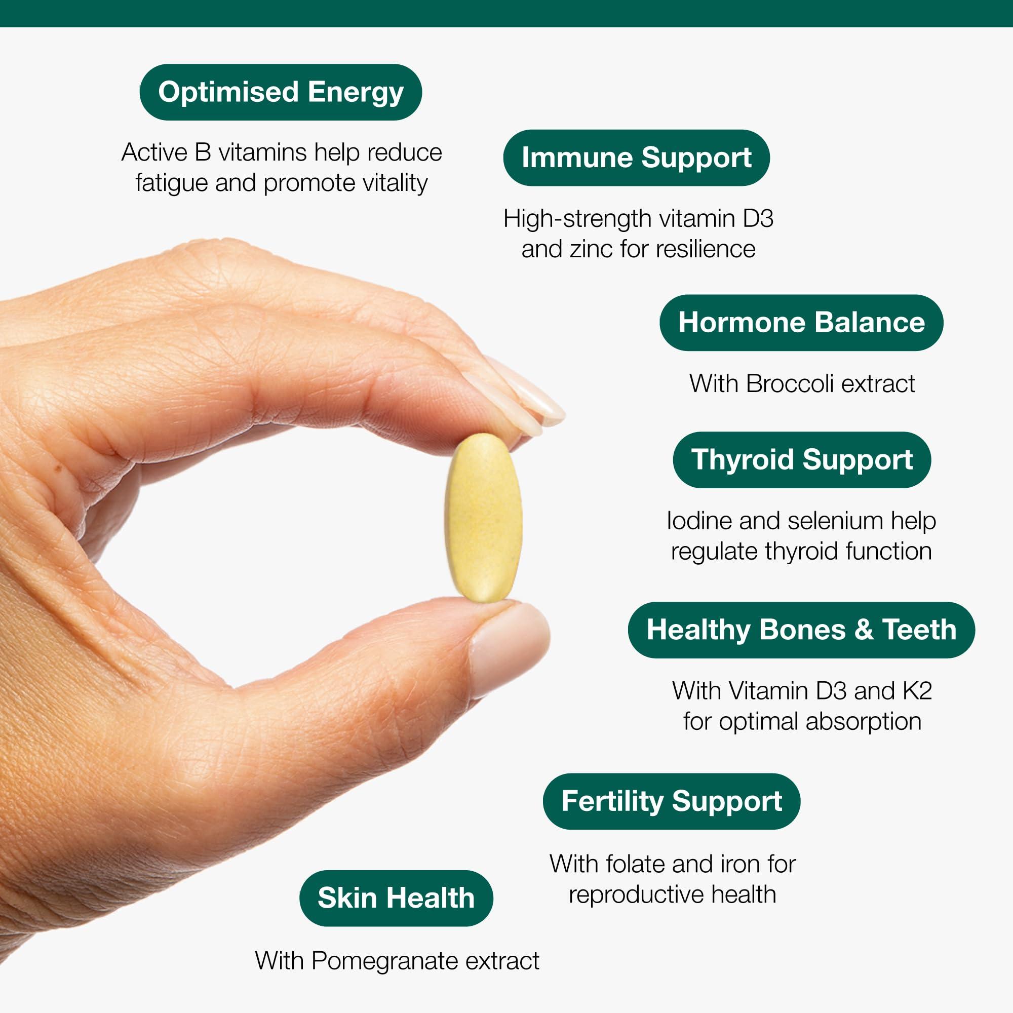 Metagenics Metagenics Multi Essentials for Women Multivitamin with Iron - 29 Vitamins & Minerals for Women - Vegetarian and Vegan - 30 Tablets