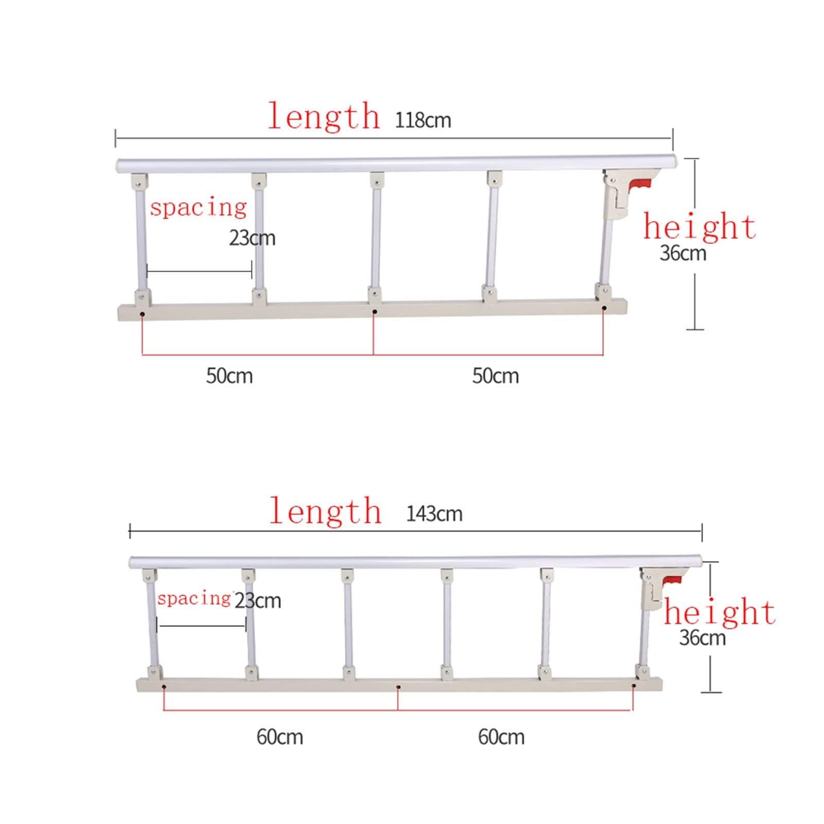 CTVR CTVR Bed Rail for Elderly, Side Assist Handle Bar Medical Bed Safety Assisting Rails Guard Folding Hospital Bed Railings 4 sizes (Size : 6th gear)